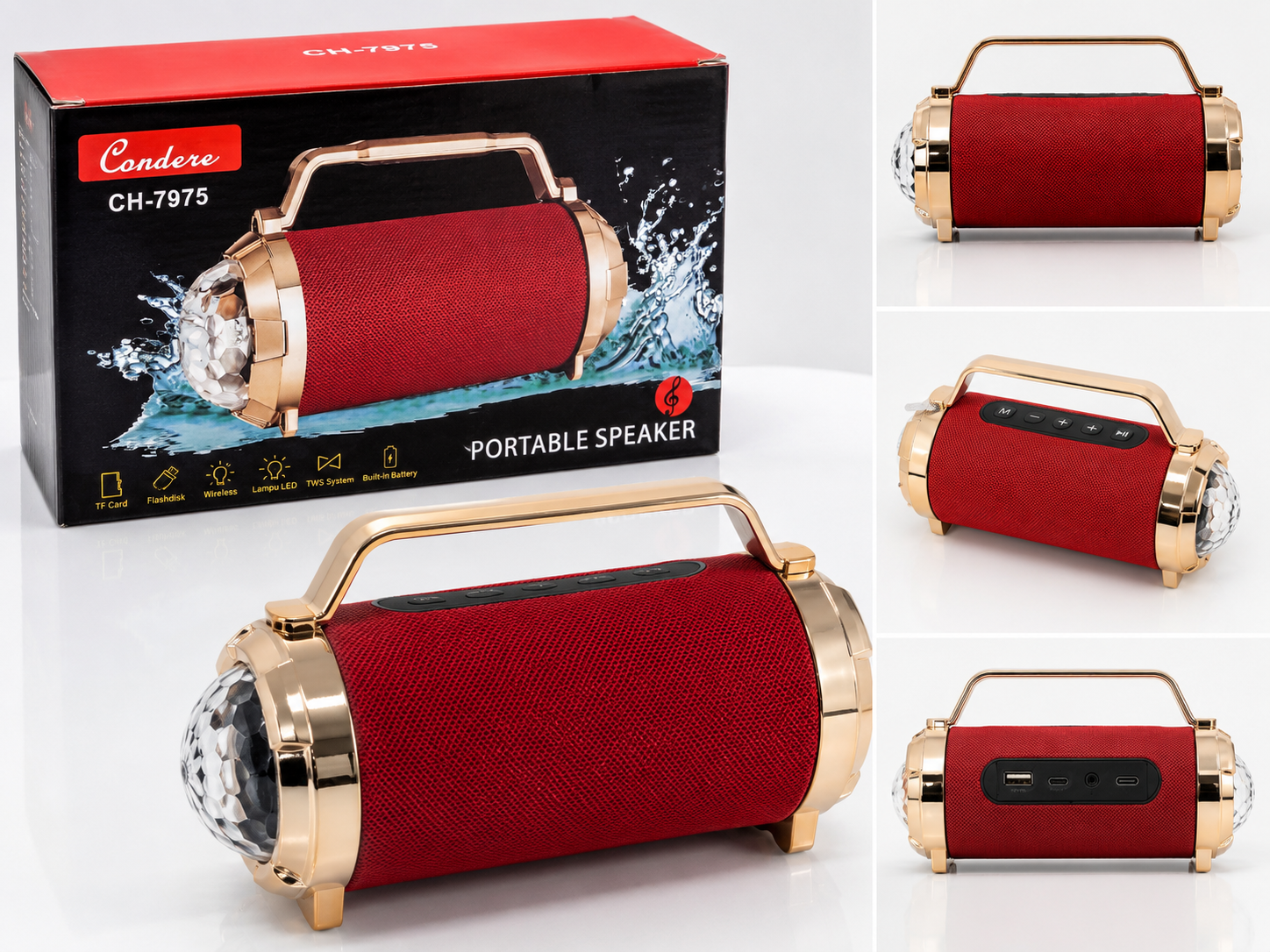 Condere CH-7975 Portable Bluetooth Speaker