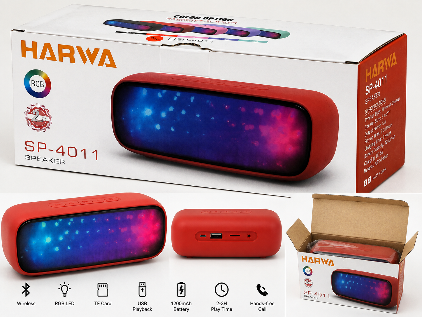 HARWA SP-4011 Portable Bluetooth Speaker