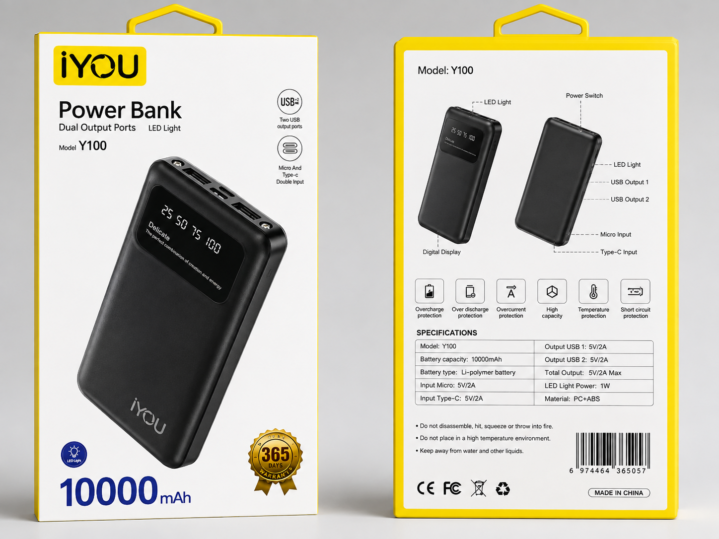 iYOU Y100 10000mAh Power Bank