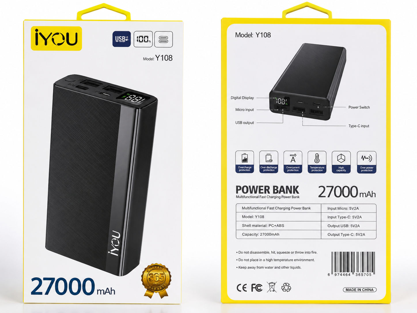 iYOU Y108 27000mAh Power Bank